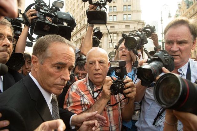 US Congressman Chris Collins leaving Federal Court following his arraignment on insider trading charges